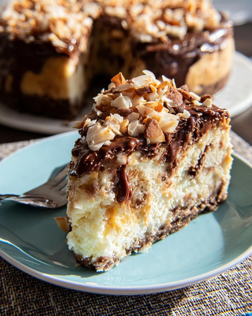 Almond Joy Cheesecake - detail 1