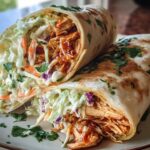 BBQ Chicken Coleslaw Wraps