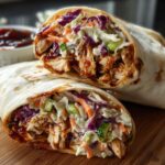 BBQ Chicken Coleslaw Wraps