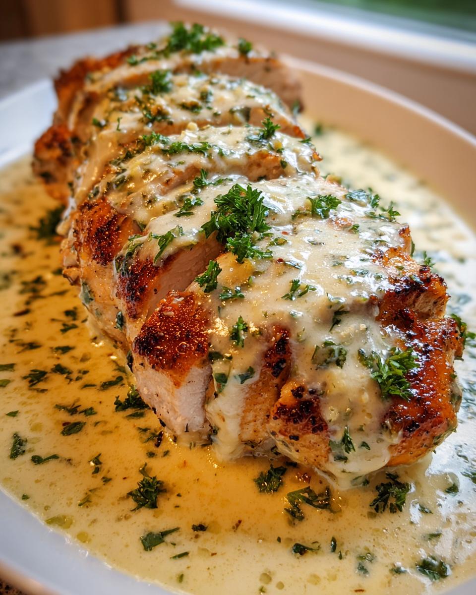 Baked Caesar Chicken with Creamy Parmesan Sauce - detail 1