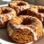 Baked Pumpkin Donuts with Maple Glaze