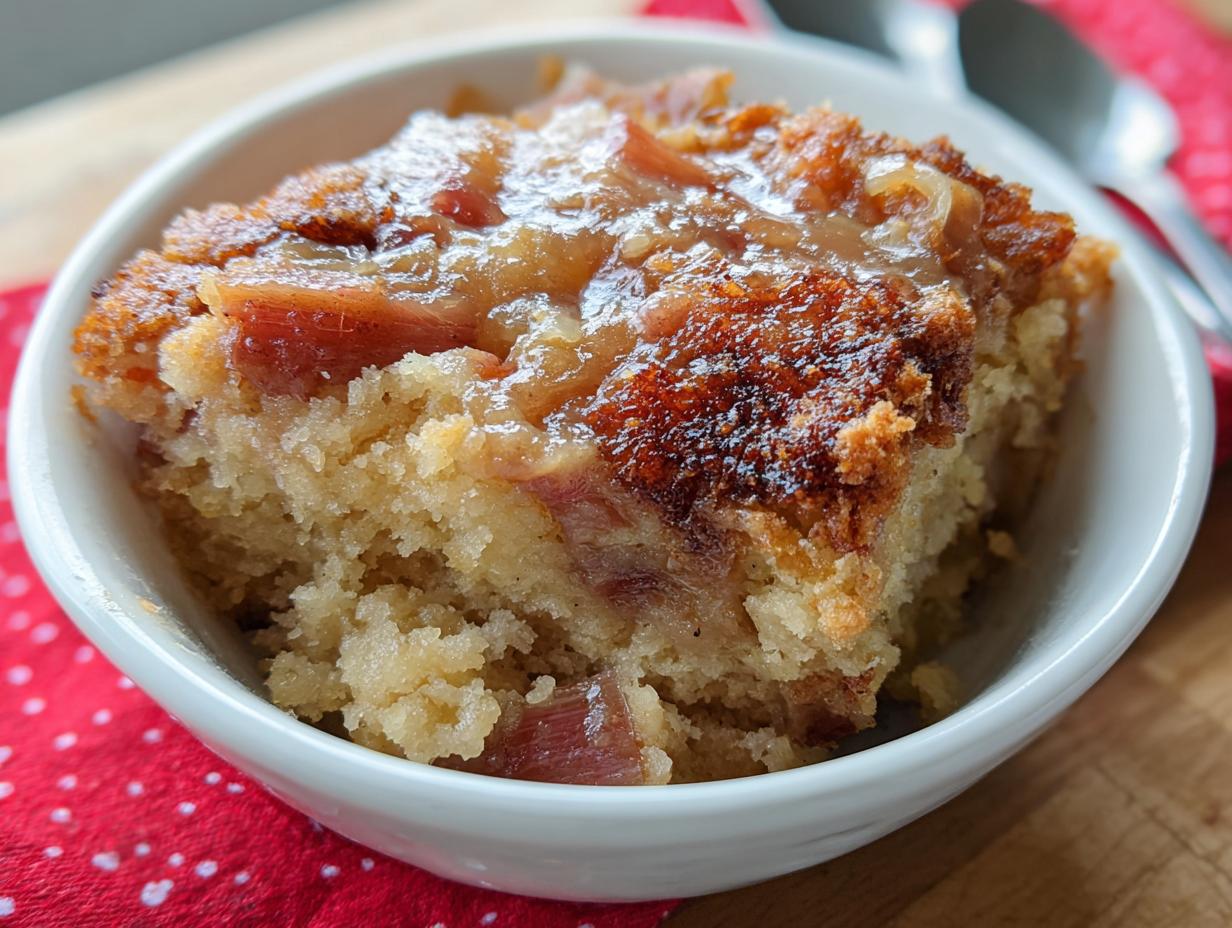 Baked Sticky Rhubarb Pudding - detail 1