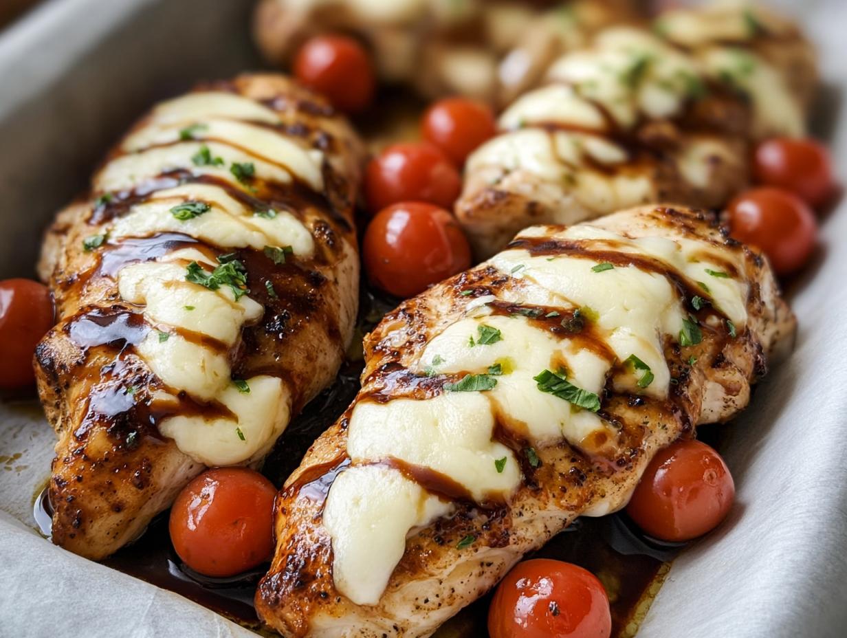 Balsamic Baked Chicken Breast with Mozzarella Cheese - detail 1