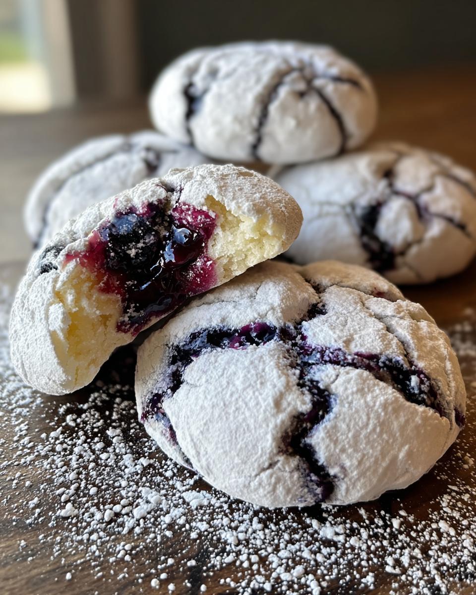 Blueberry Lemon Crinkle Cookies - detail 1