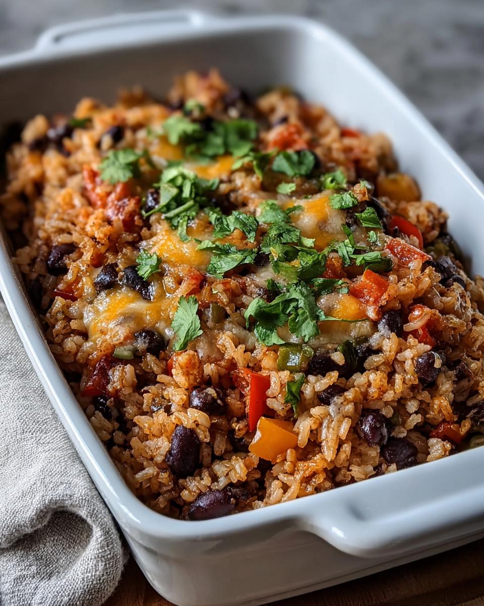 Brown Rice and Black Bean Casserole - detail 1