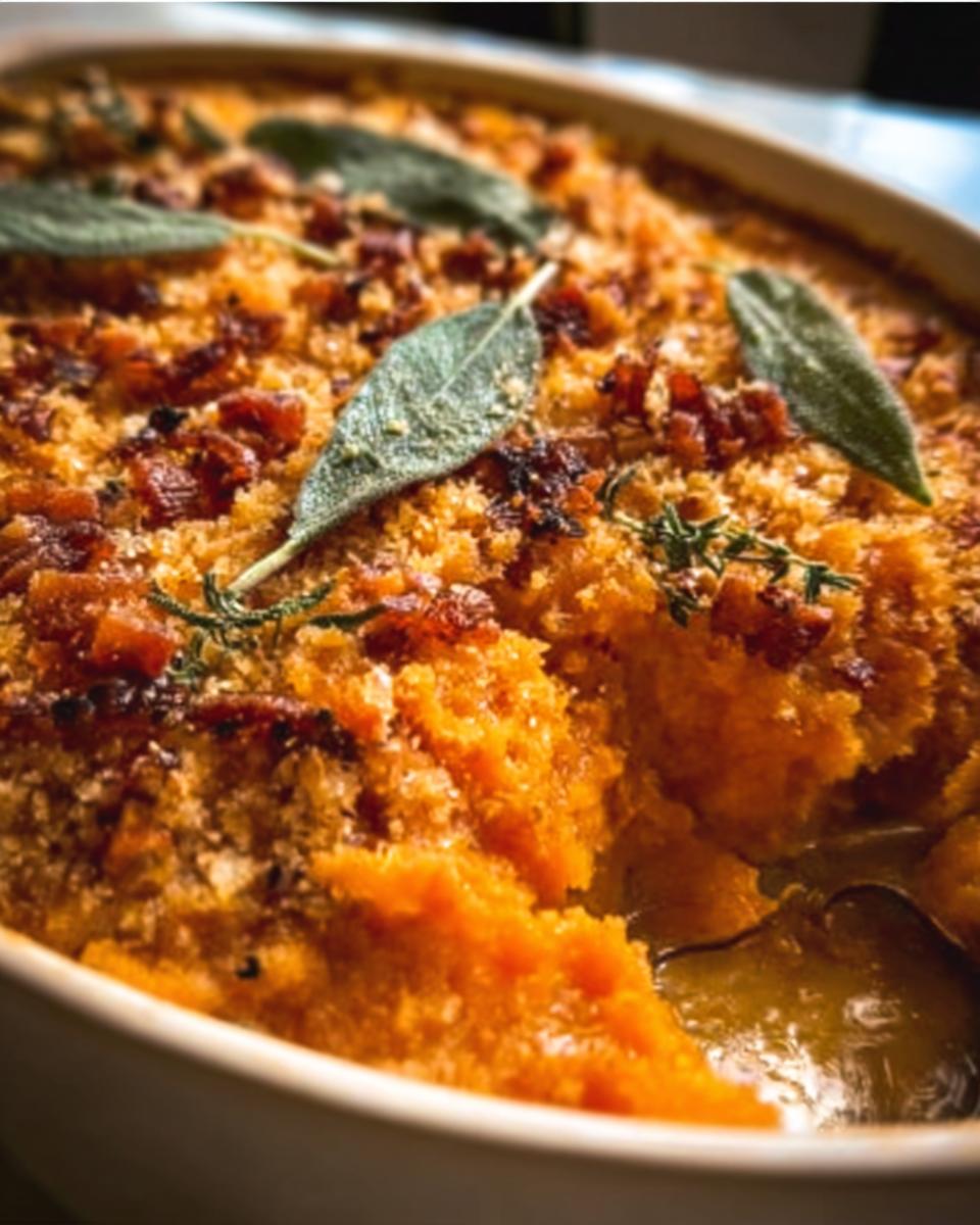 Browned Butter Savoury Sweet Potato Casserole - detail 2