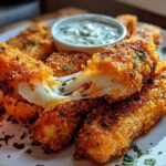 Buffalo Chicken Mozzarella Sticks