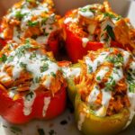 Buffalo Chicken Stuffed Peppers