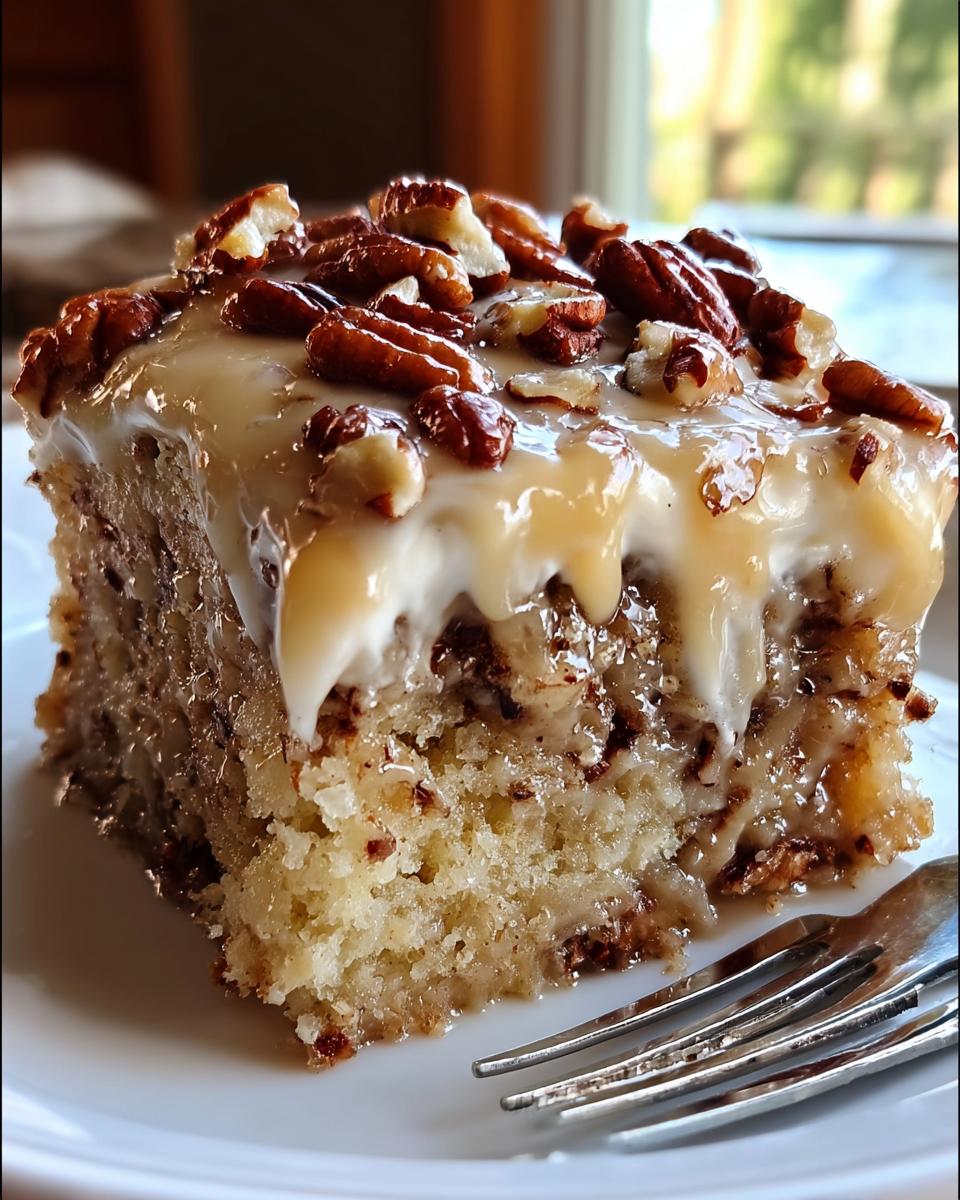 Butter Pecan Praline Poke Cake - detail 1