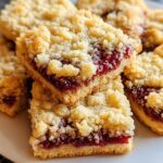 Buttery Raspberry Crumble Cookies with a Sweet Jam Filling