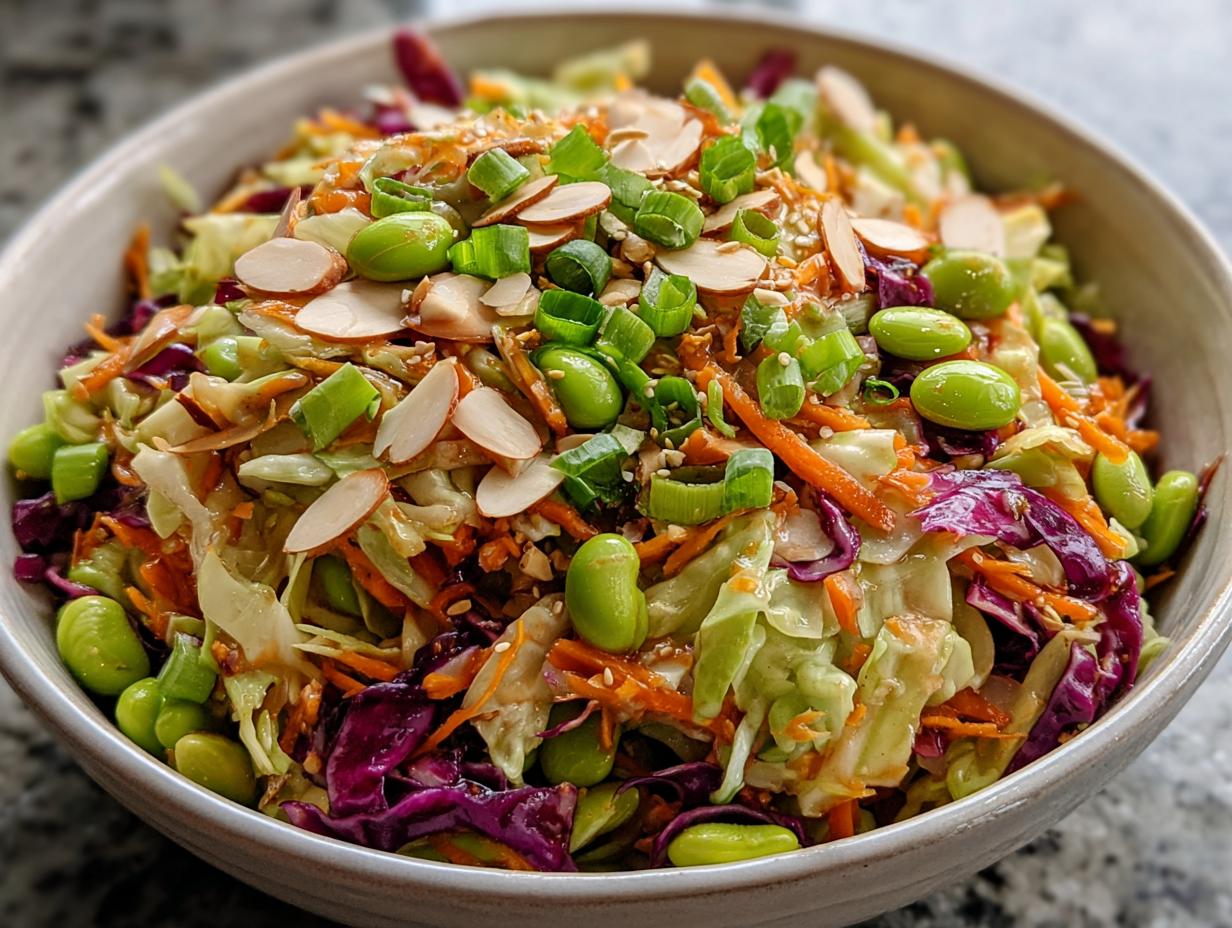 Cabbage and Edamame Salad with Sesame Ginger Dressing - detail 1