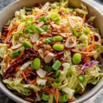 Cabbage and Edamame Salad with Sesame Ginger Dressing