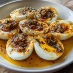 Cajun Boiled Eggs with Spicy Garlic Butter Sauce