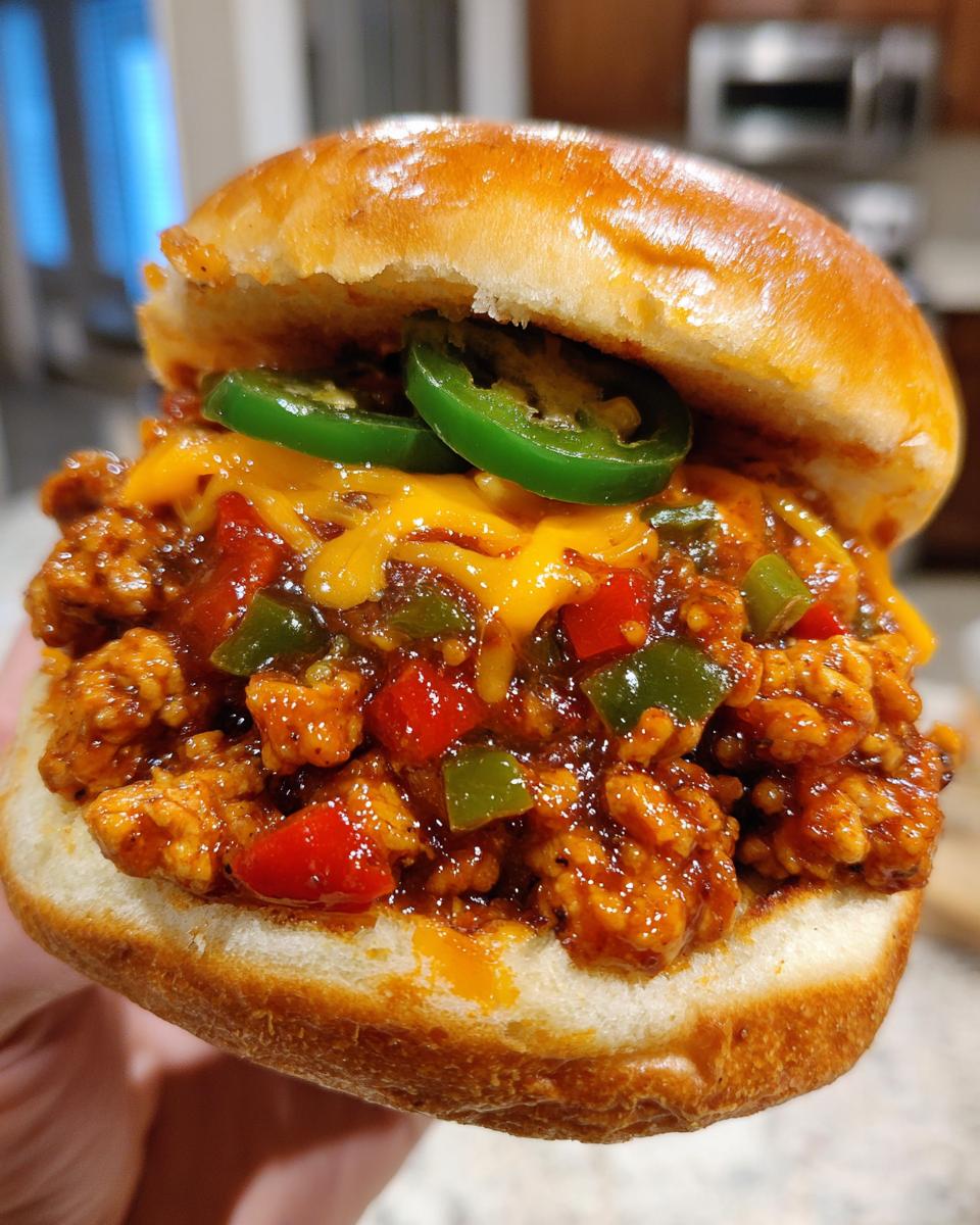 Cajun Chicken Sloppy Joes - detail 2