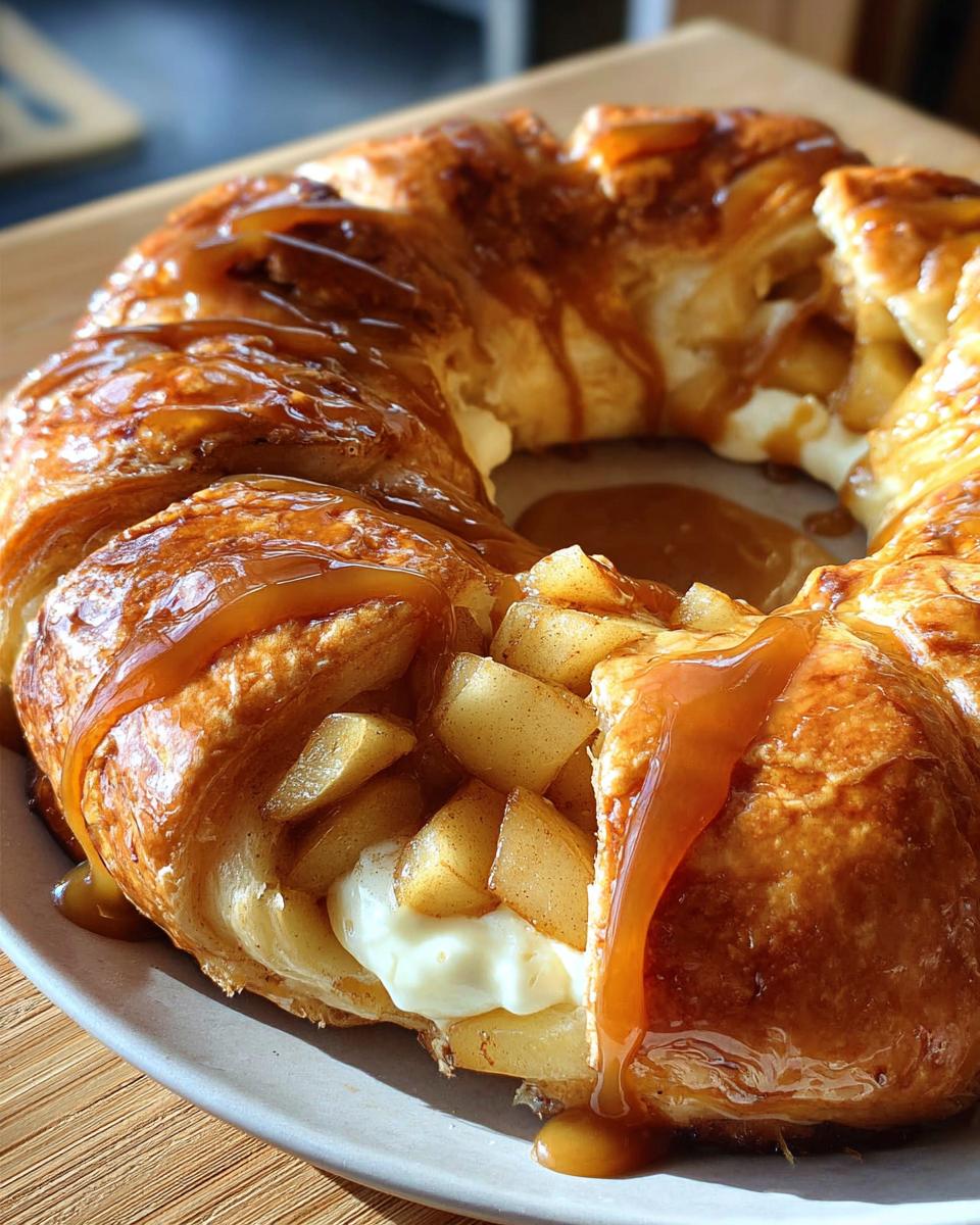 Caramel Apple Cream Cheese Crescent Ring - detail 1