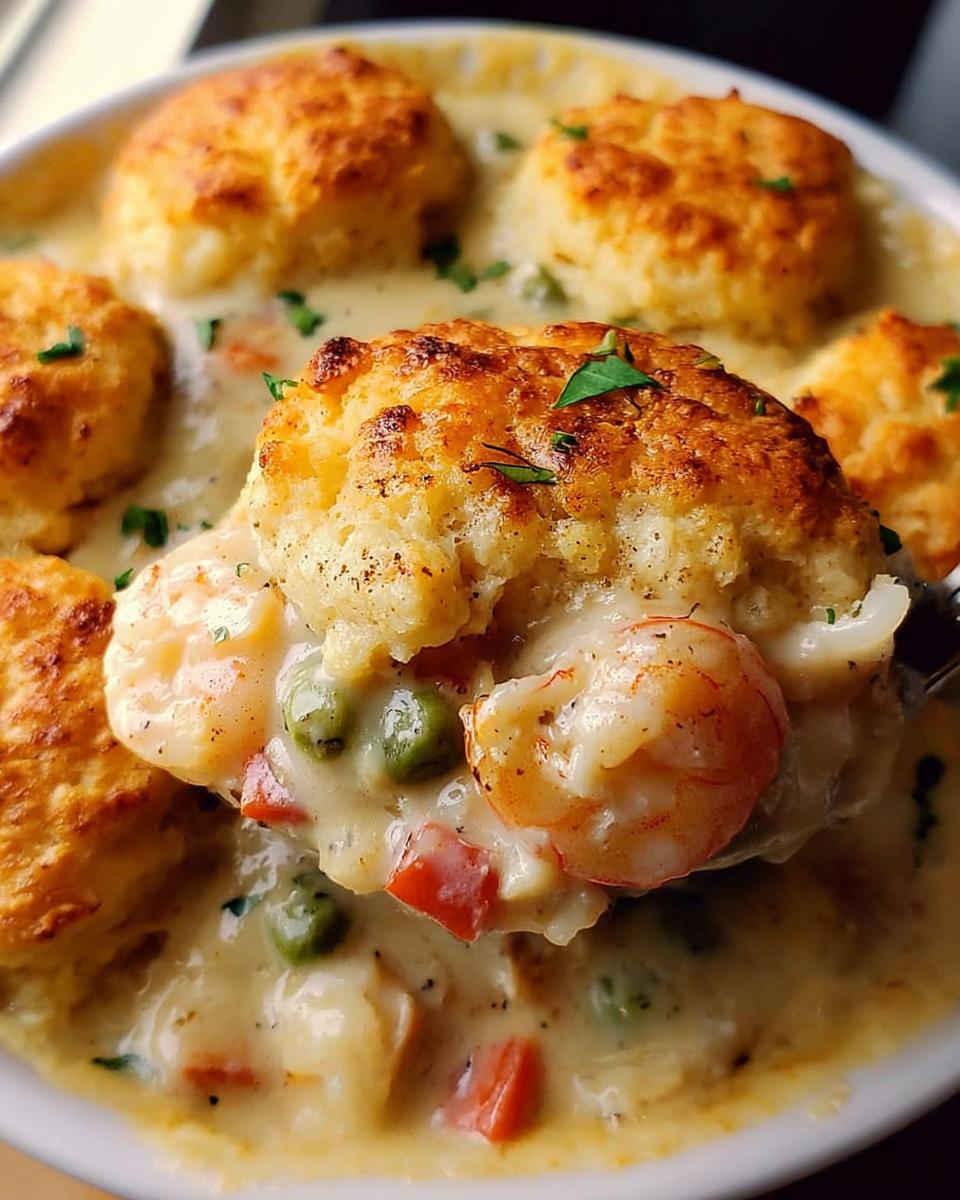 Cheddar Bay Biscuit Seafood Pot Pie - detail 1