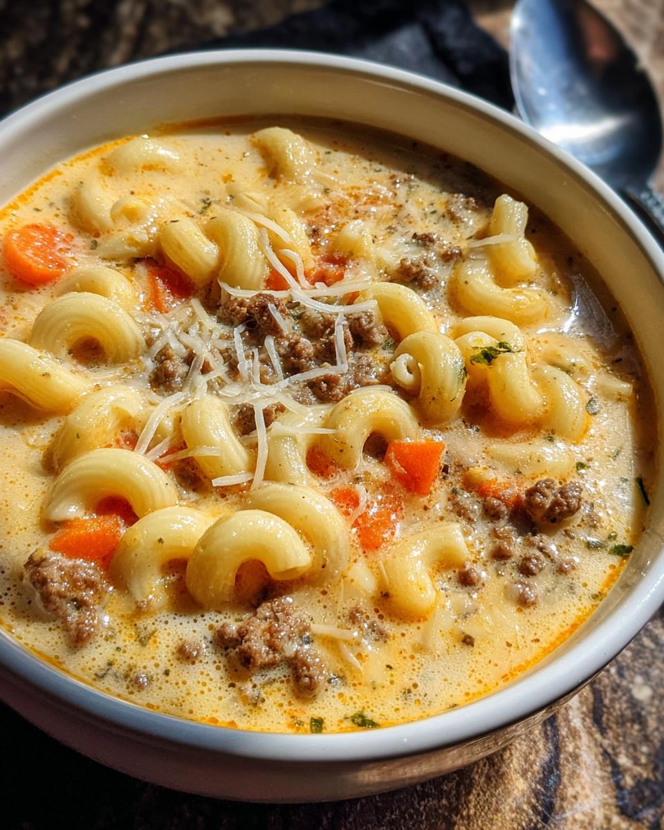 Cheeseburger Macaroni Soup - detail 1
