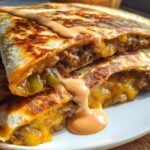 Cheeseburger Quesadillas with Burger Sauce