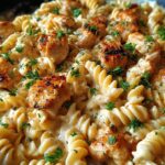 Cheesy Cajun Garlic Chicken Rotini Skillet