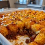 Cheesy Cheeseburger Tater Tot Casserole