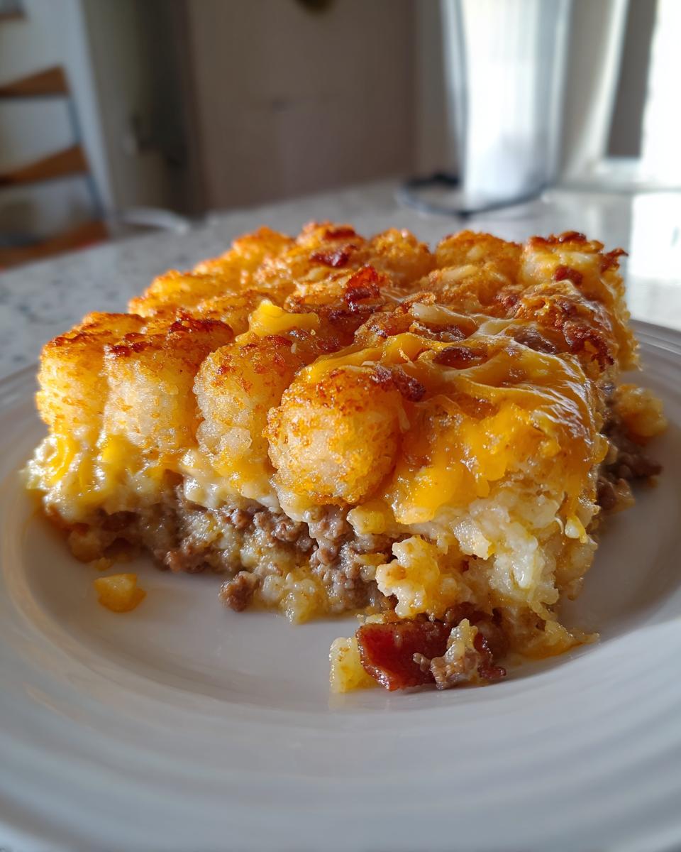 Cheesy Cheeseburger Tater Tot Casserole - detail 3