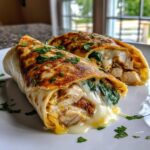 Cheesy Chicken Garlic Wraps