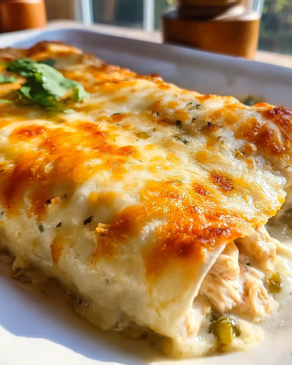 Cheesy Creamy White Chicken Enchiladas - detail 1