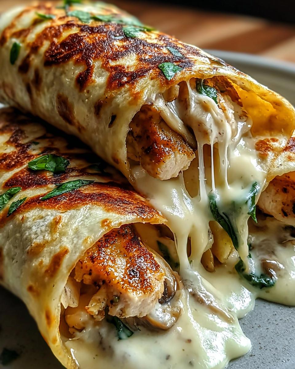 Cheesy Garlic Chicken Wraps - detail 1