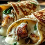 Cheesy Garlic Chicken Wraps