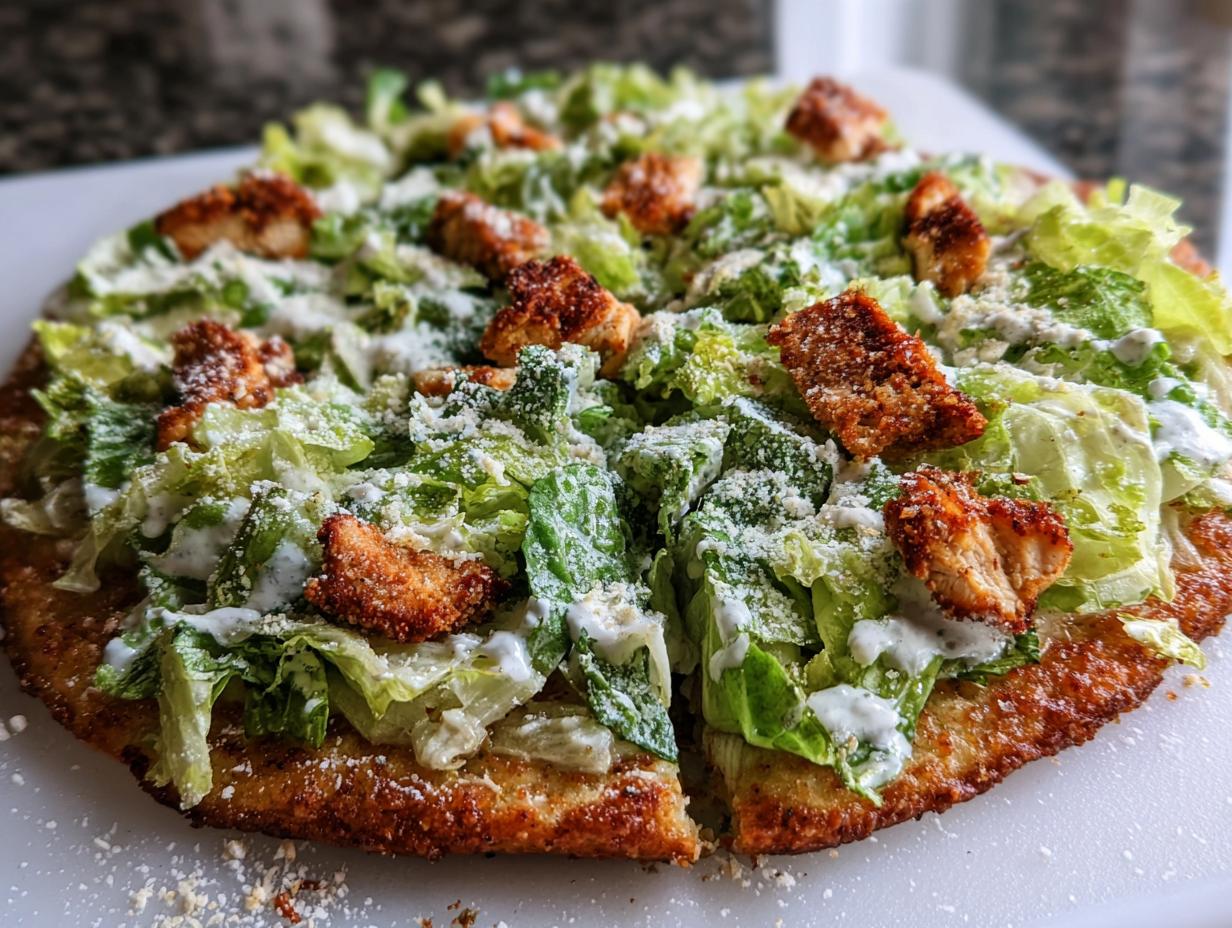 Chicken Crust Caesar Salad Pizza - detail 1