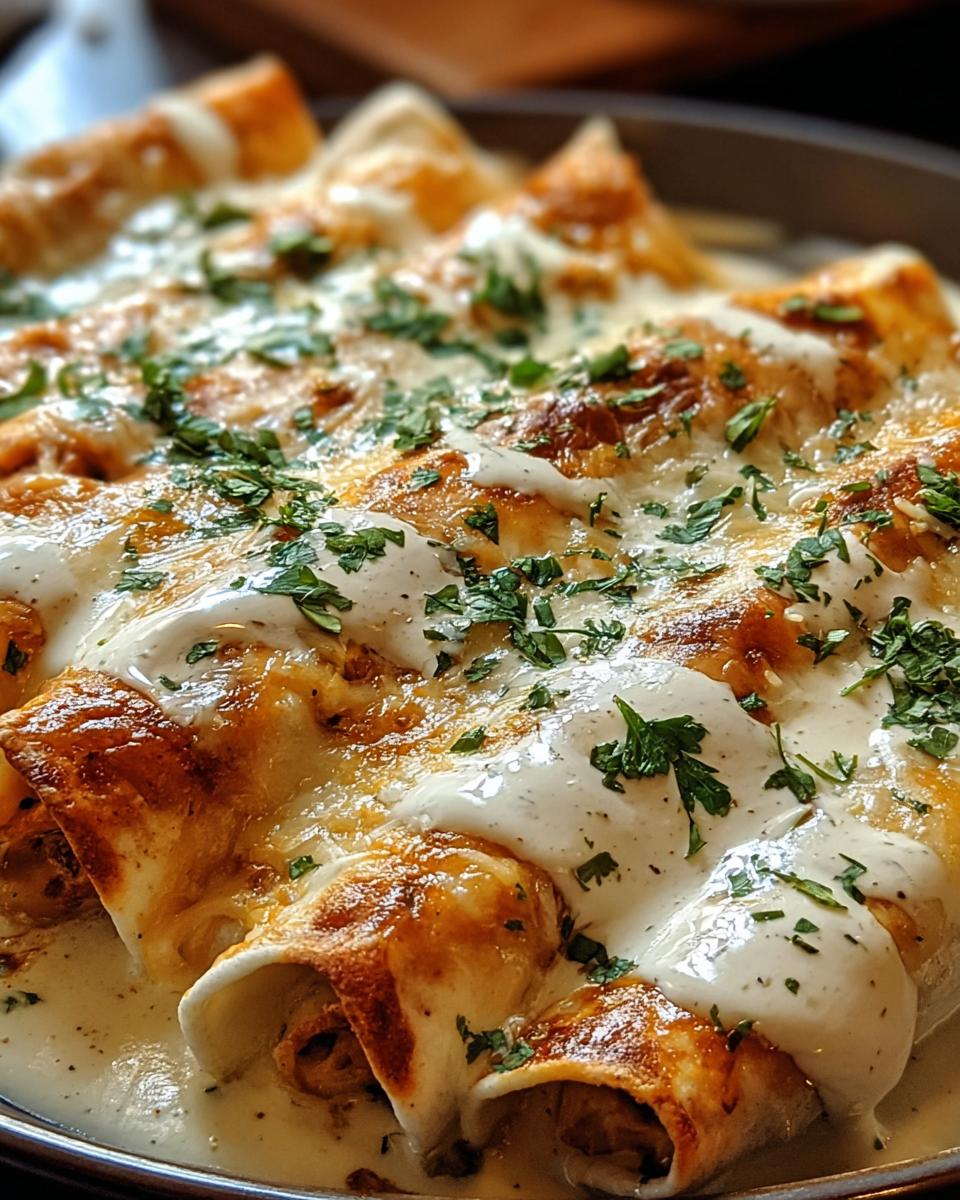 Chicken Enchiladas with Sour Cream White Sauce - detail 1