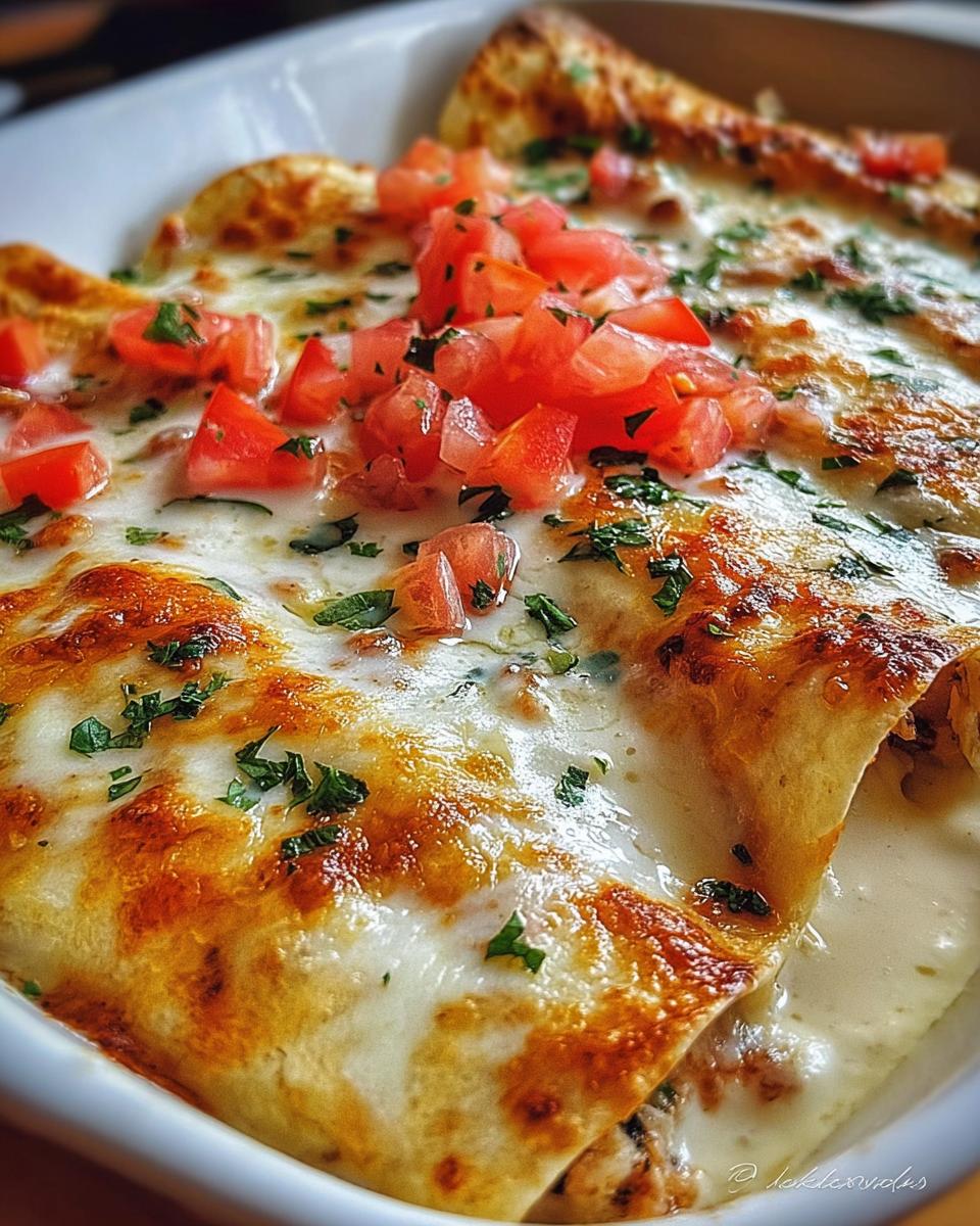Chicken Enchiladas with Sour Cream White Sauce - detail 2