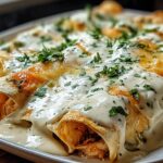 Chicken Enchiladas with Sour Cream White Sauce