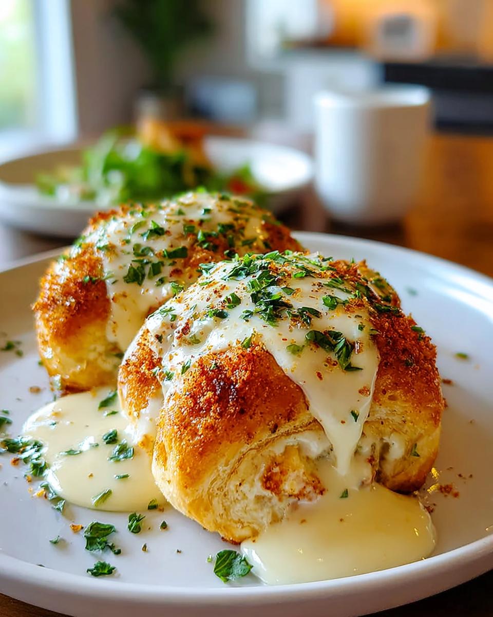 Chicken Pillows with Creamy Parmesan Sauce - detail 1