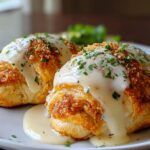 Chicken Pillows with Creamy Parmesan Sauce