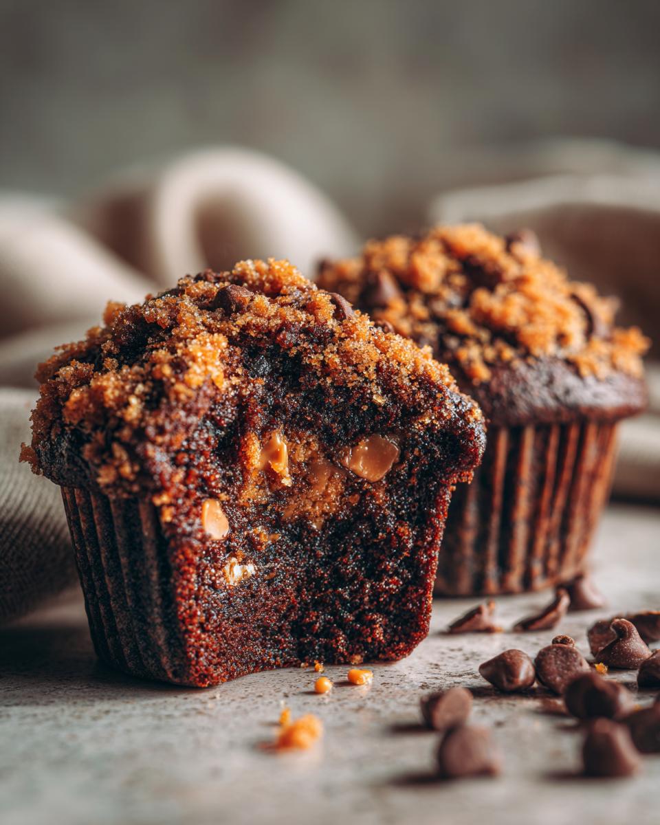 Chocolate Coffee Toffee Crunch Muffins - detail 3