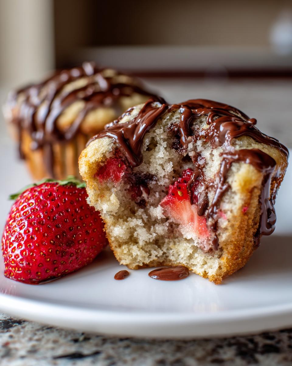 Chocolate Covered Strawberry Muffins - detail 2