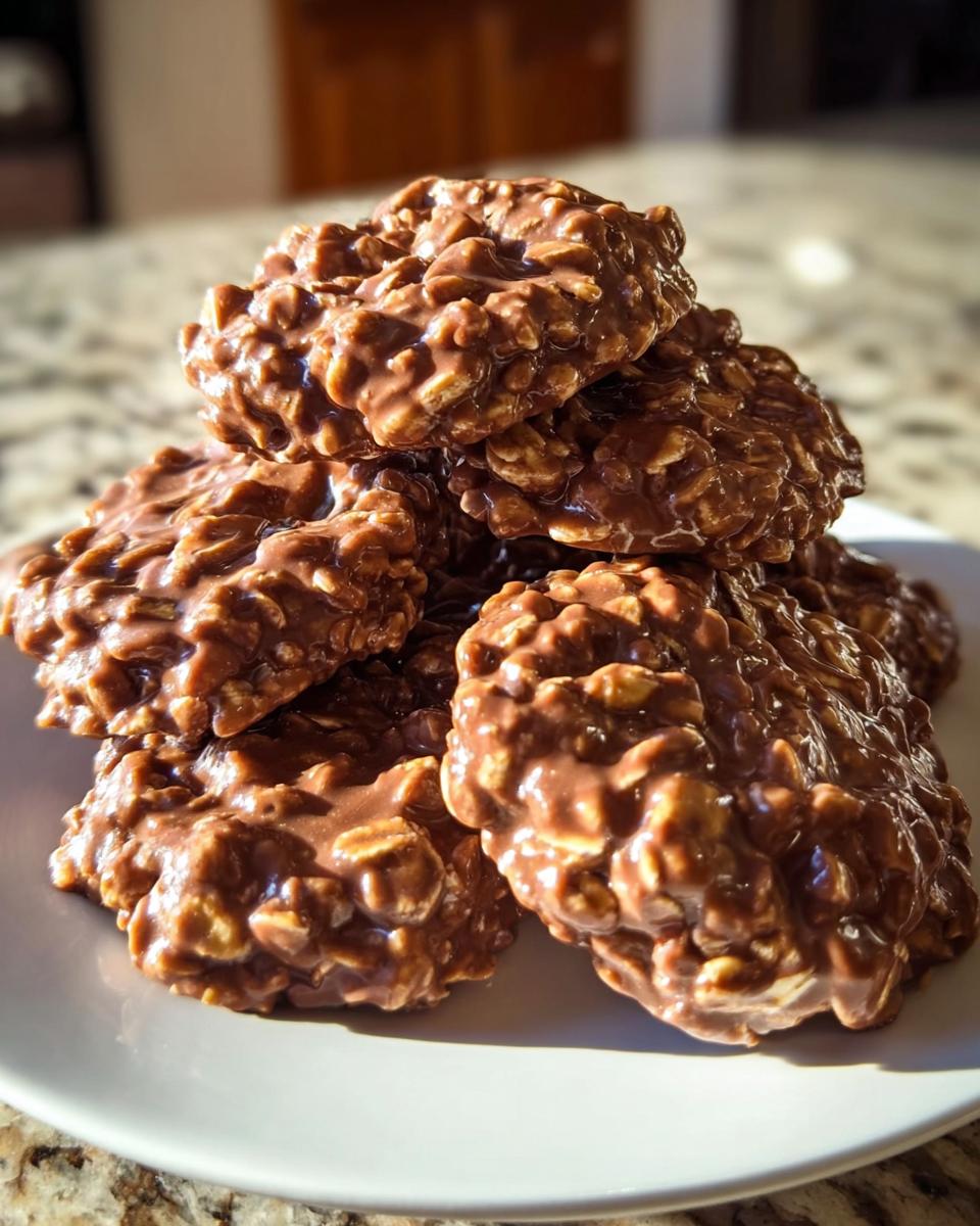 Chocolate Oatmeal No Bake Cookies - detail 2
