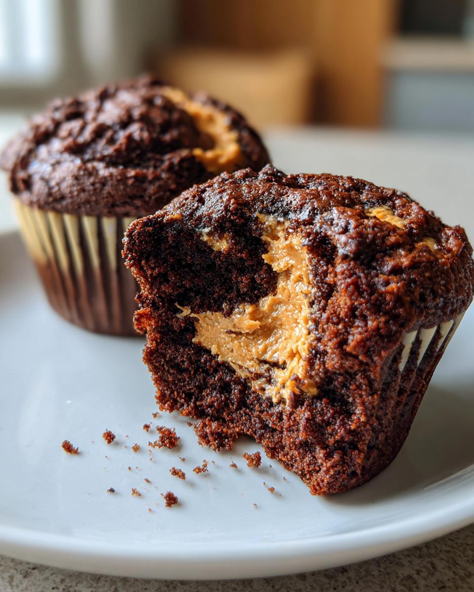 Chocolate Peanut Butter Muffins - detail 2