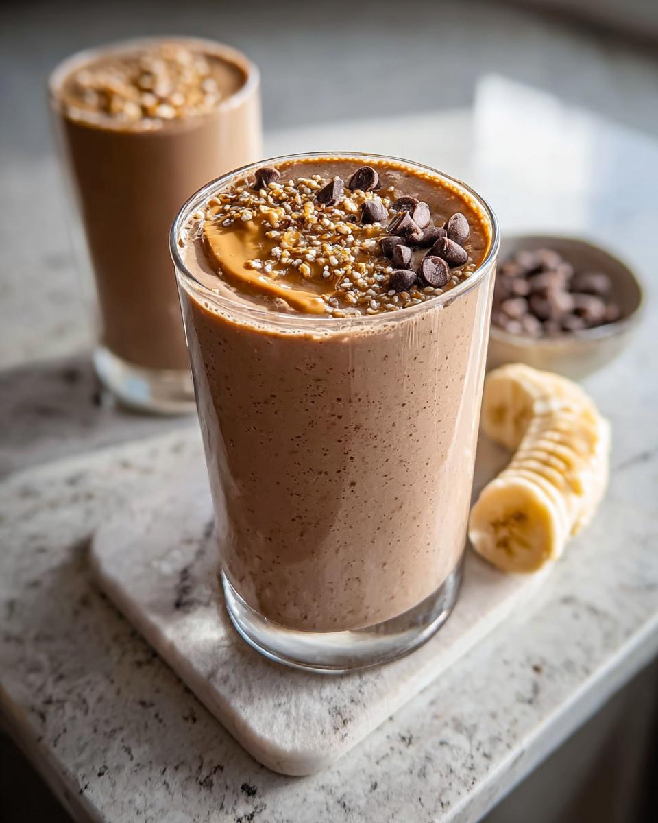 Chocolate Peanut Butter Protein Smoothie - detail 1