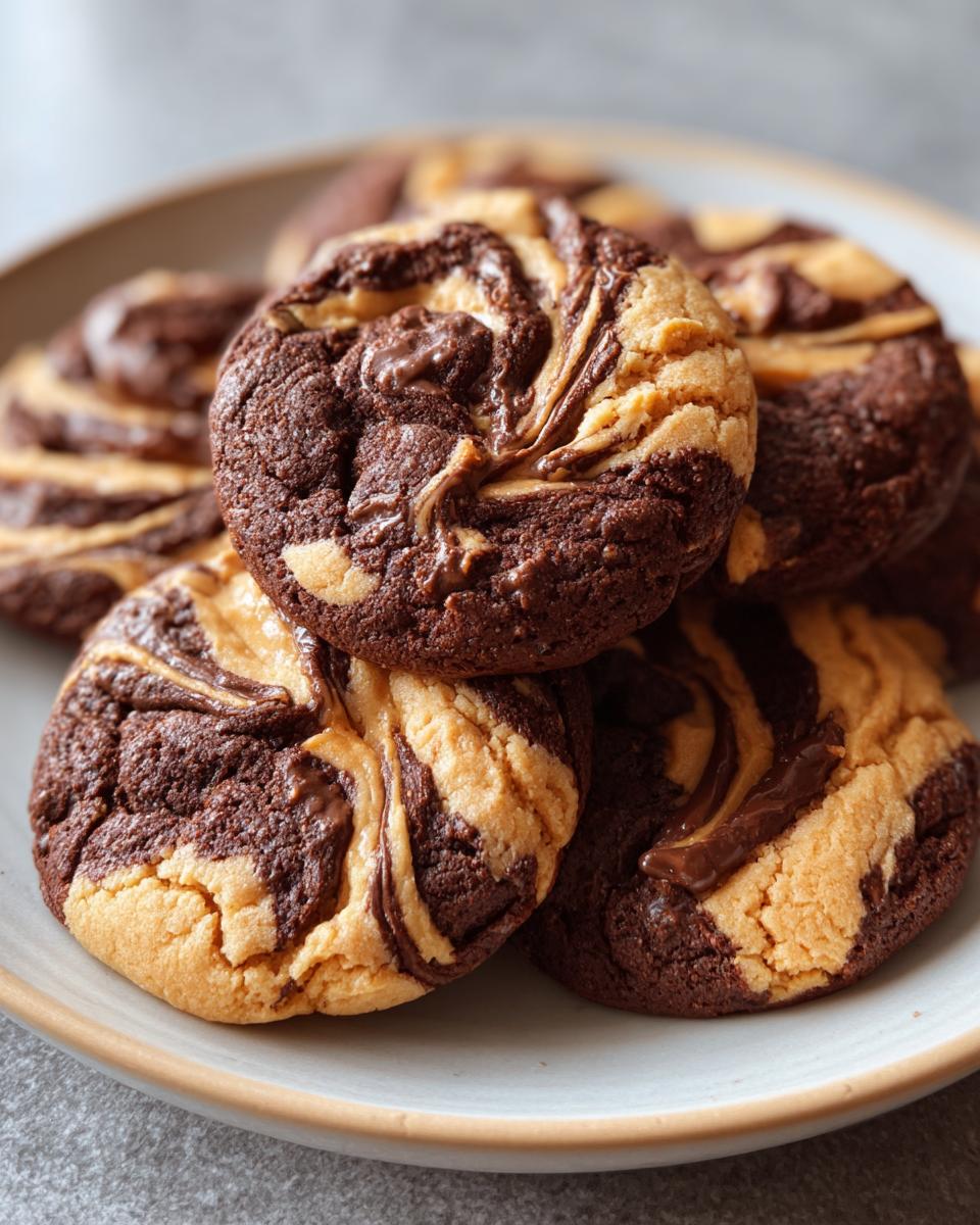 Chocolate Peanut Butter Swirl Cookies - detail 1