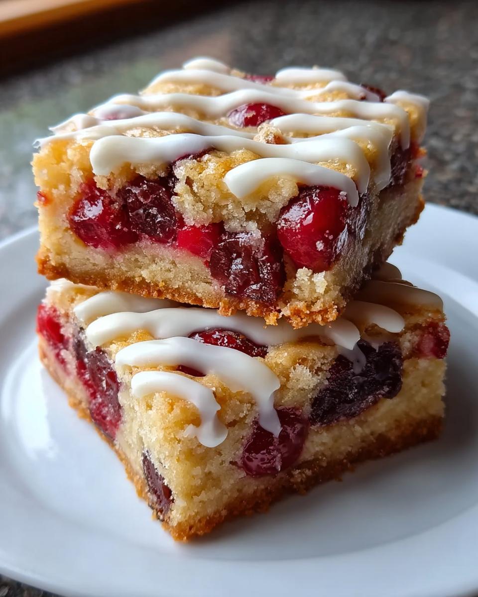 Christmas Cherry Bars - detail 1