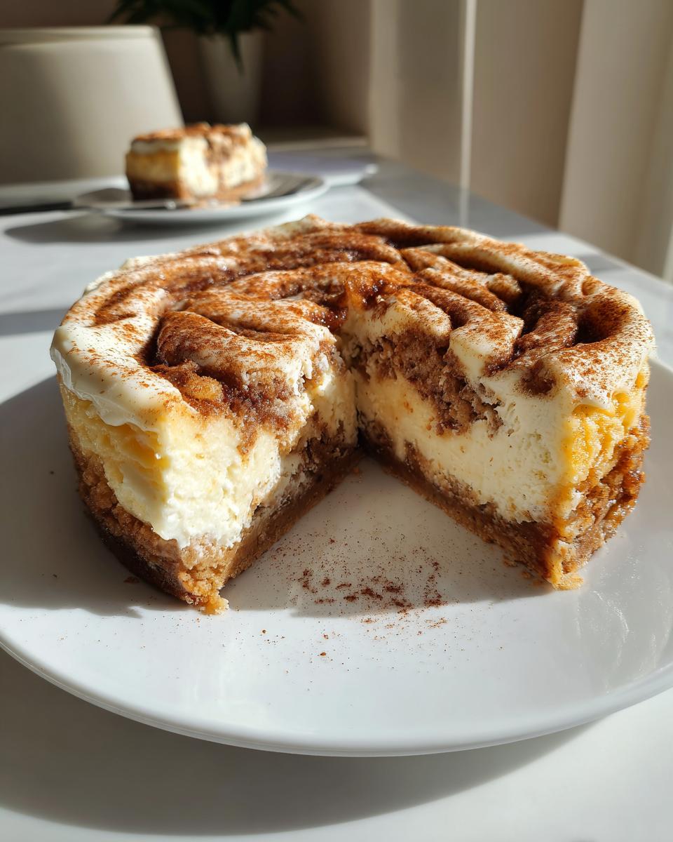 Cinnamon Roll Cheesecake - detail 2