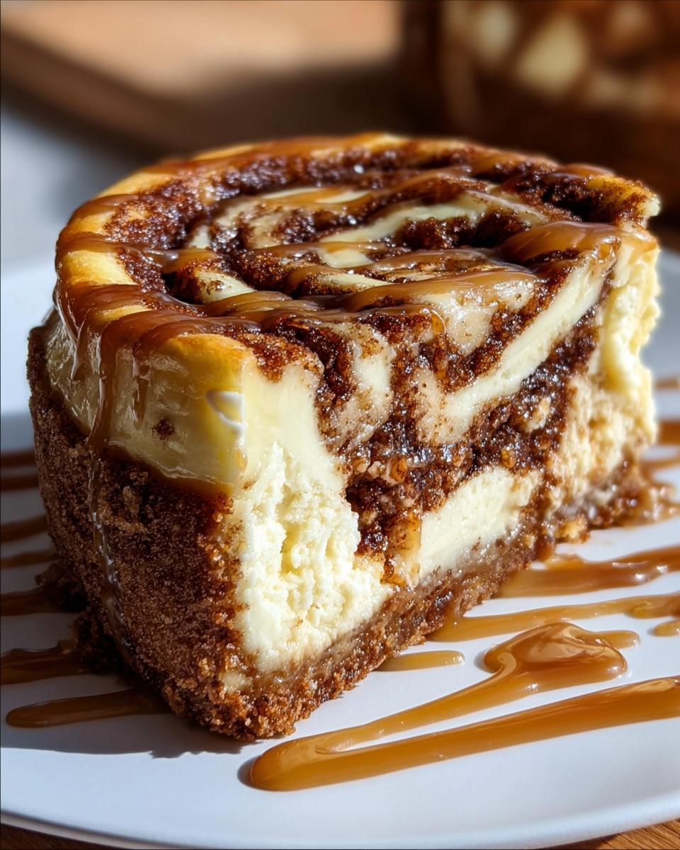 Cinnamon Roll Honeybun Cheesecake - detail 1