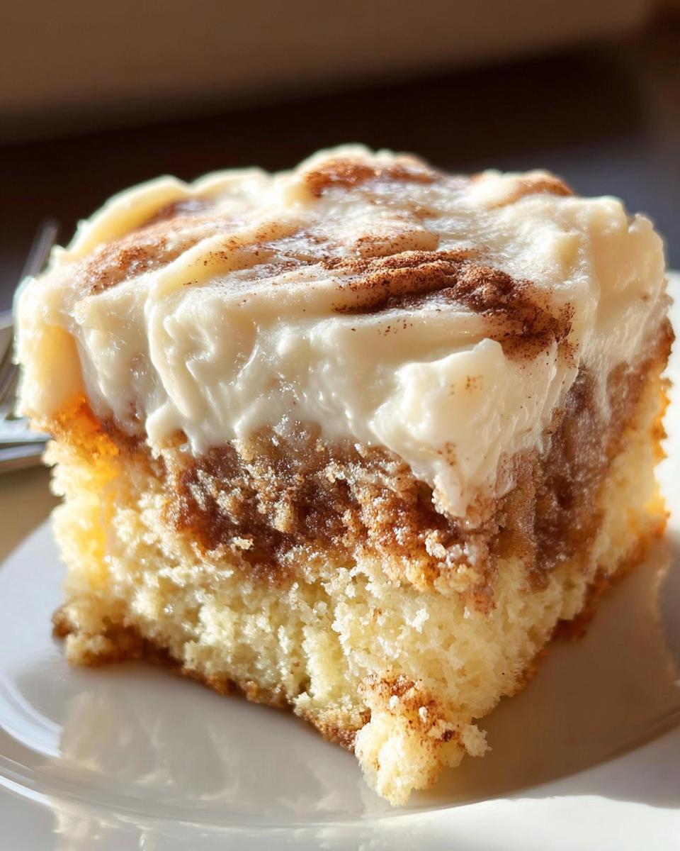 Cinnamon Roll Poke Cake - detail 1