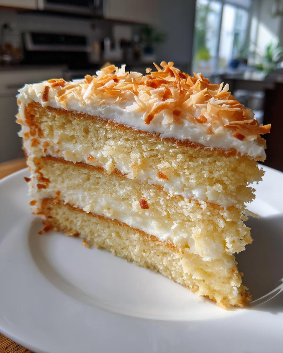 Coconut Custard Cake - detail 2