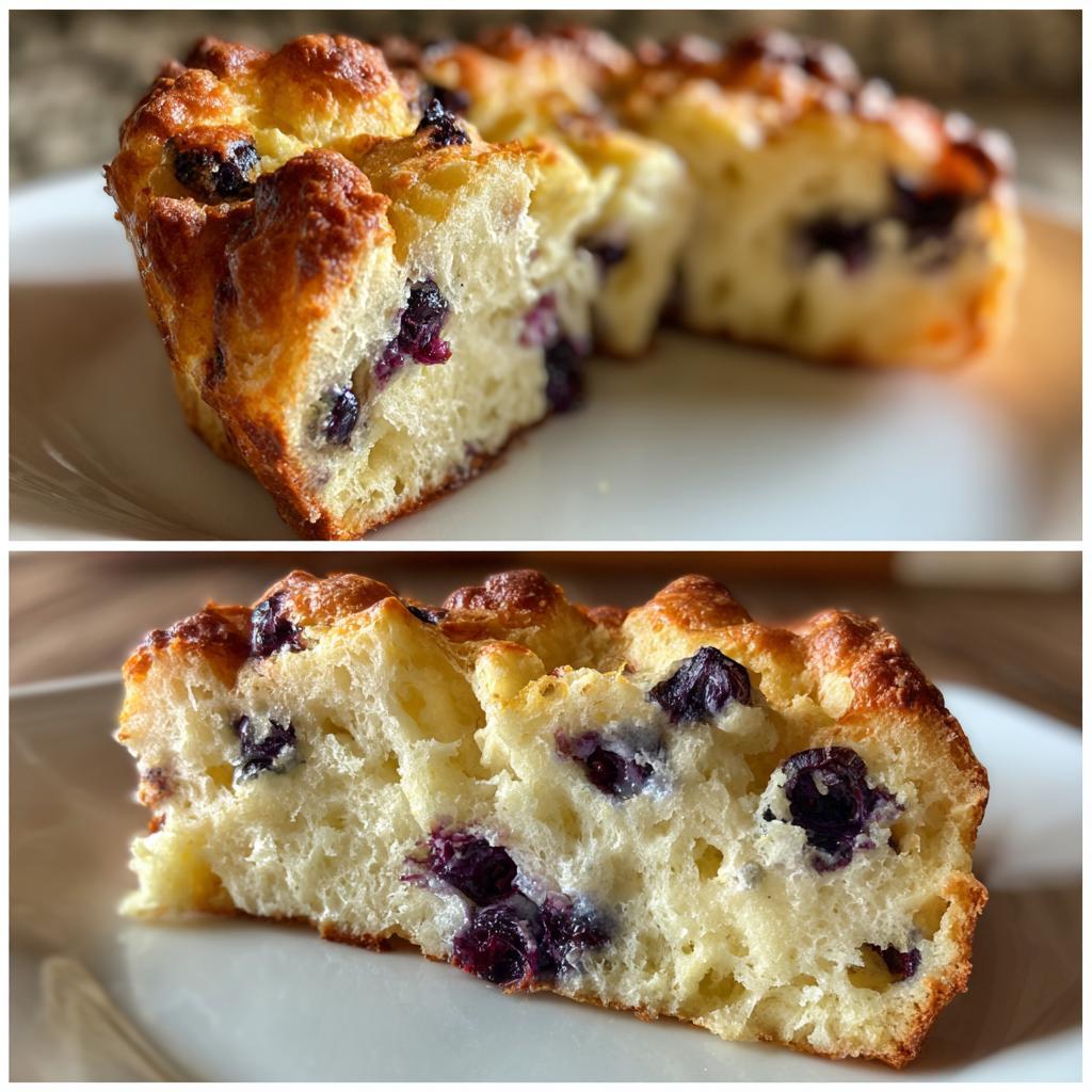 Cottage Cheese Blueberry Cloud Bread - detail 3