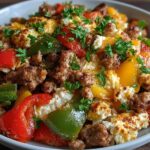 Cottage Cheese Turkey Pepper Skillet