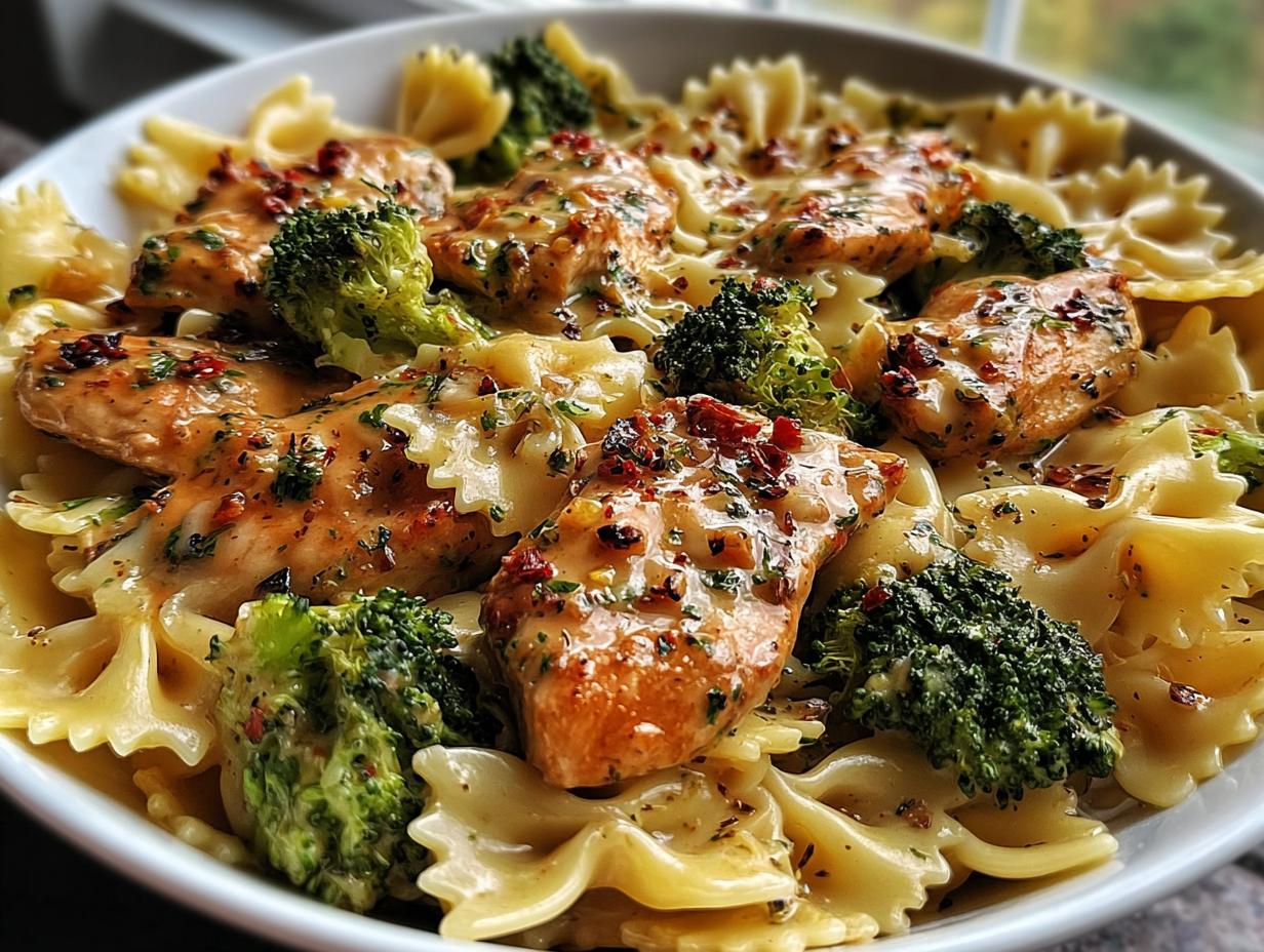 Cowboy Butter Lemon Bowtie Chicken with Broccoli - detail 1