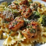 Cowboy Butter Lemon Bowtie Chicken with Broccoli